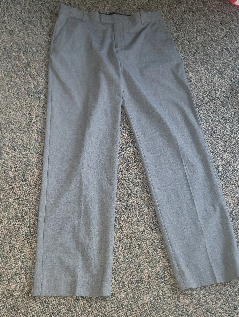Calvin Klein Boys Gray Dress Pants
